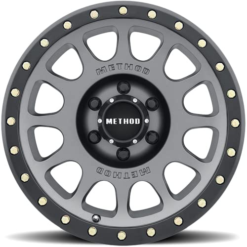 305 NV Method Race Wheels Titanium Wheel Matte Black Lip (18 x 9. inches /6 x 5 mm, -12 mm Offset)