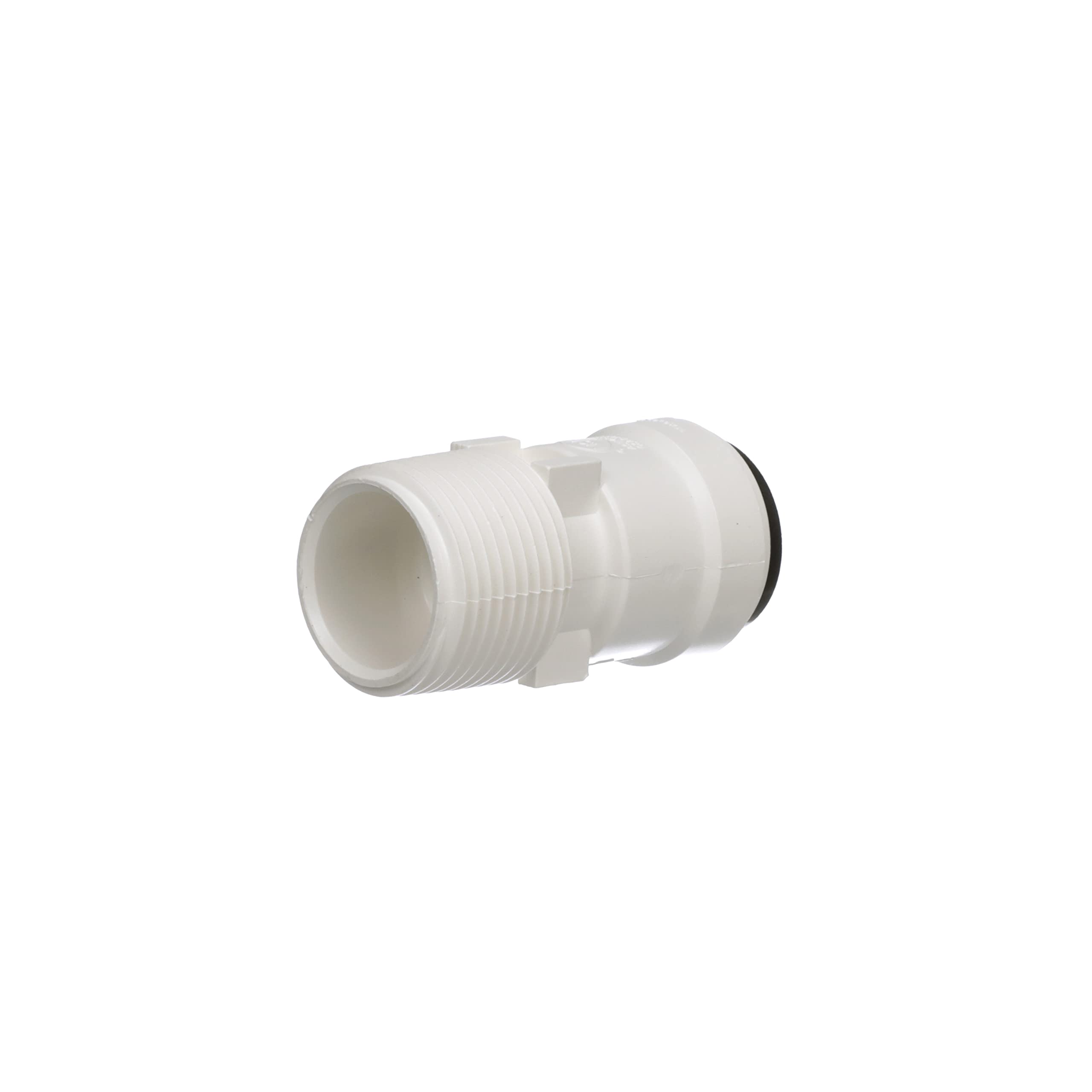 AquaLock Watts 3501-1012 Plastic Series, 1/2" CTS x 3/4" NPT Off-White Lead-Free Polysulfone Male Adapter Connector, O-Ring, Quick Push-to-Connect Design, Tool-Free Installation