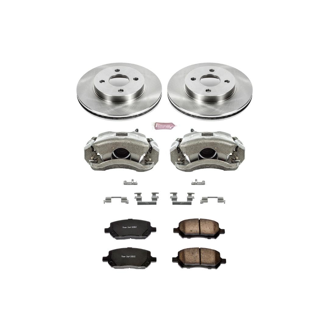 Power Stop 1-Click KCOE1604 Autospecialty Replacement Brake Kit with Calipers For Chevrolet Cobalt 2005-2010, Pontiac G5 2007-2010, Saturn Ion 2003-2007 [Model Specific]