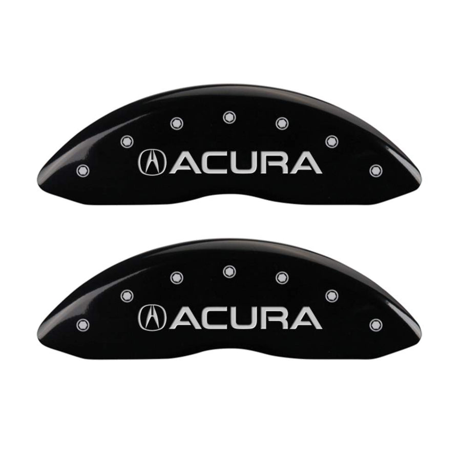 MGP Caliper Covers Silver Characters 39021SMDXBK Black Powder Coat Finish Disc Brake Caliper Cover (Set of 4)