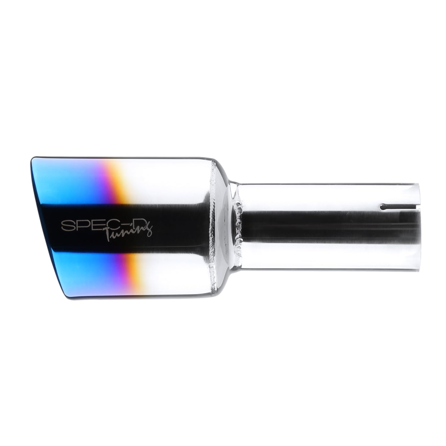 2.5" Inlet Spec-D Tuning 4" Outlet Slant Titanium Burnt Stainless Steel Exhaust Muffler Tip