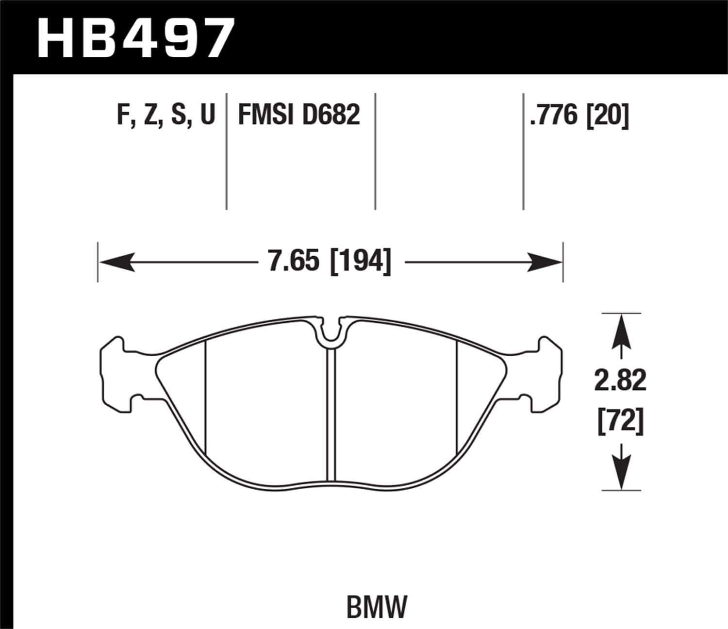 Performance Ceramic Hawk HB497Z.776 Street Brake Pads
