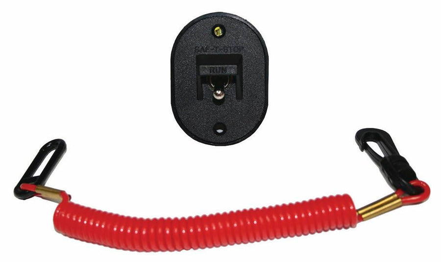 T-H Marine Saf-T-Stop KS-1-DP Ignition Kill Switch for Single Outboard, black