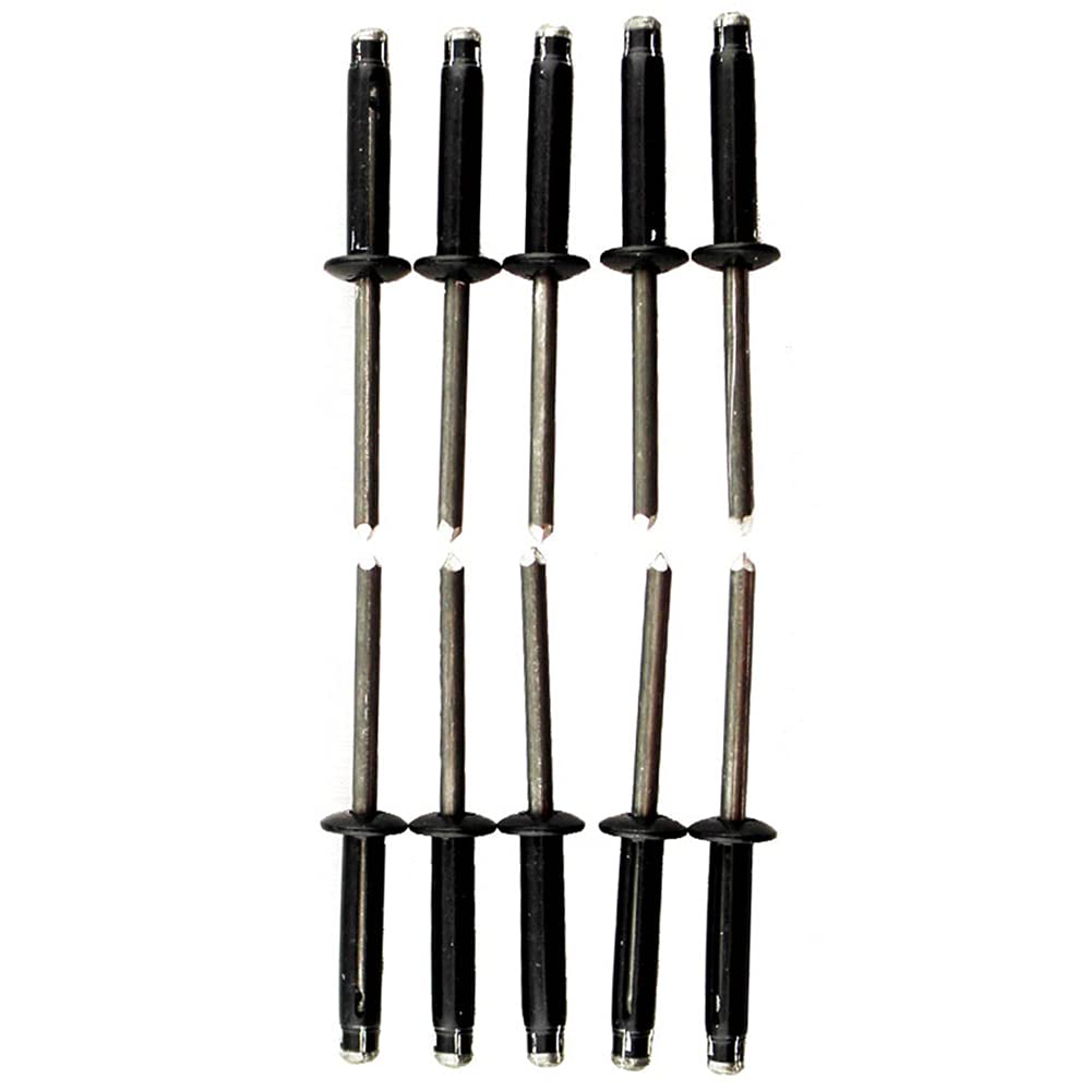 Tri-Fold YakAttack Rivet Kit, 10 Pack | 3/16” Aluminum Rivets with .157–.472 Grip Range | Durable Black Finish for Kayak & Marine Accessory Installation | Made in USA
