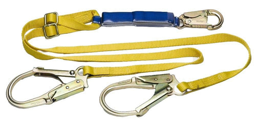 6 Ft. Werner Decoil Adjustable Twin Leg Lanyard (Dcell Shock Pack 1 In Web Snaphook Rebar Hooks)