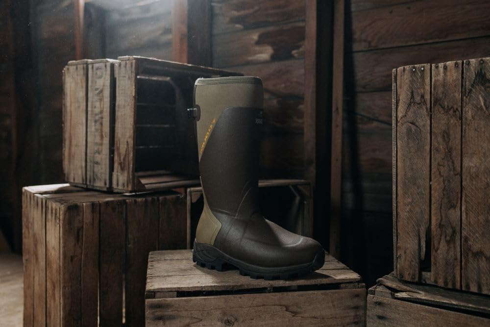 Muddy Outdoors 17" DV8 1000 Gram Insulated Rubber Boots Rubber Clay Men's 13 D