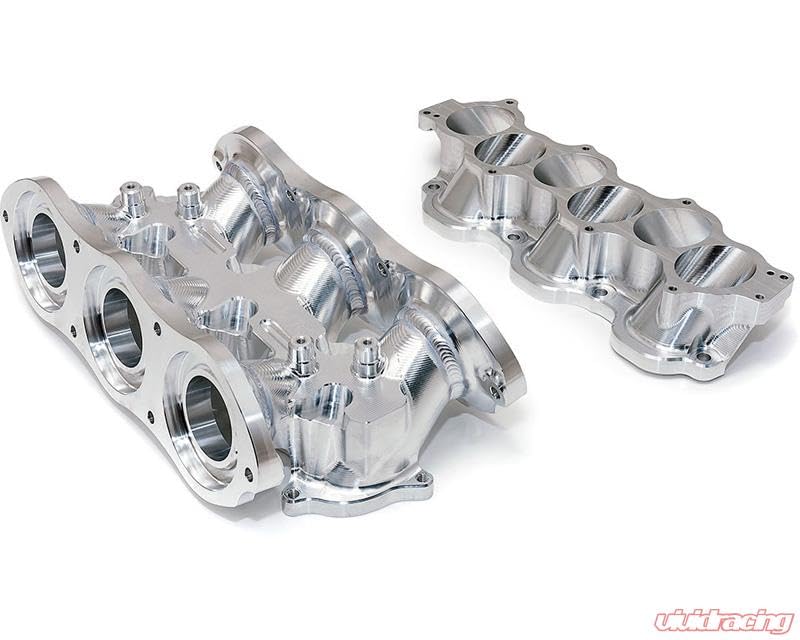 Cast Plenum/Billet Intake Manifold ALPHA GT-R Standard Fuel Rail (Clear Anodized)
