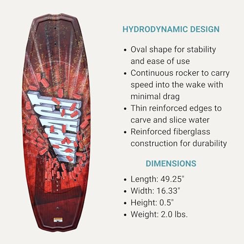 Rave Sports Charger Boots with Impact Wakeboard, Orange/Blk (PV1802677)