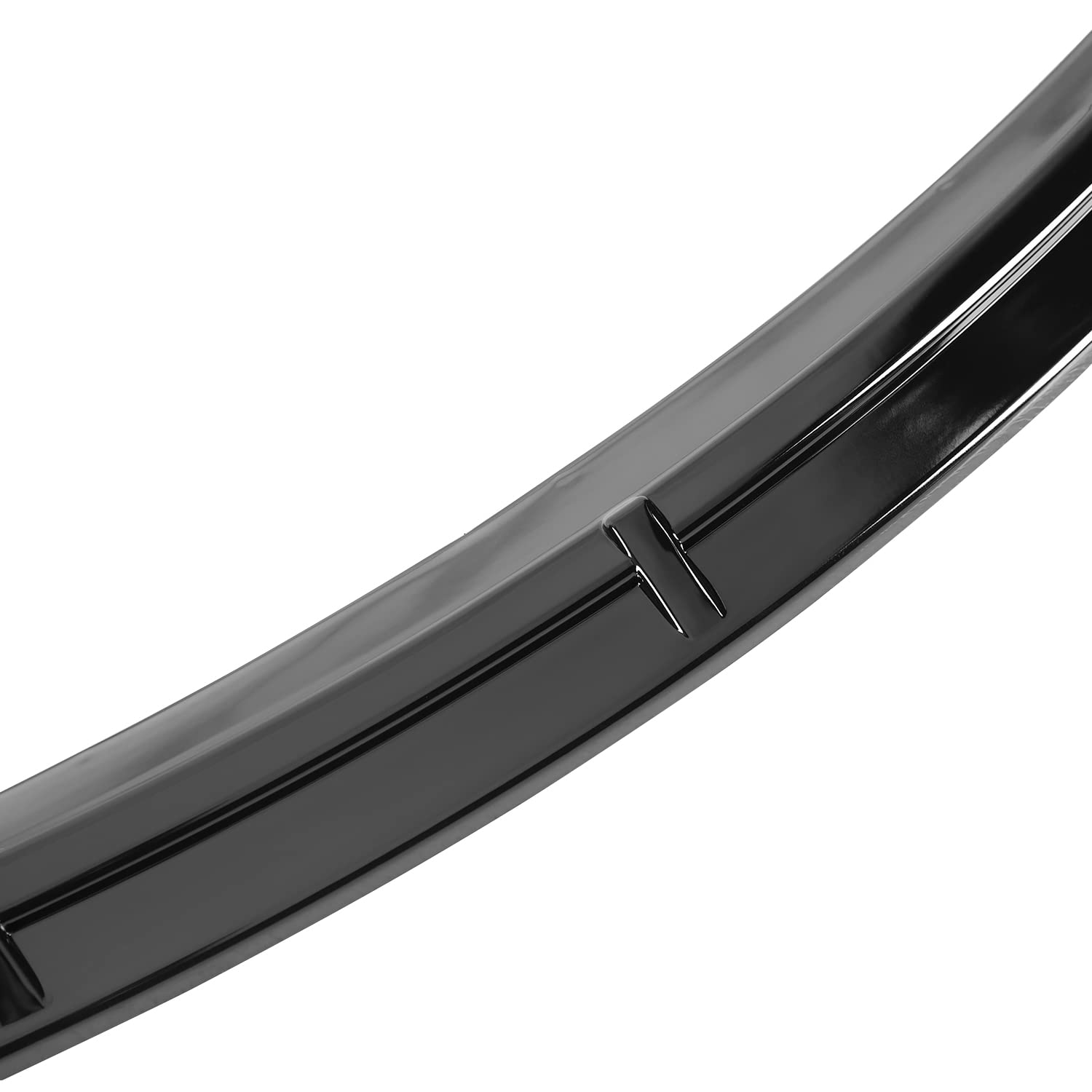 Front Bumper Lip Spec-D Tuning Glossy Black Compatible with 2012-2015 Tesla Model S, 2016 Tesla Model S with Old Style Bumper