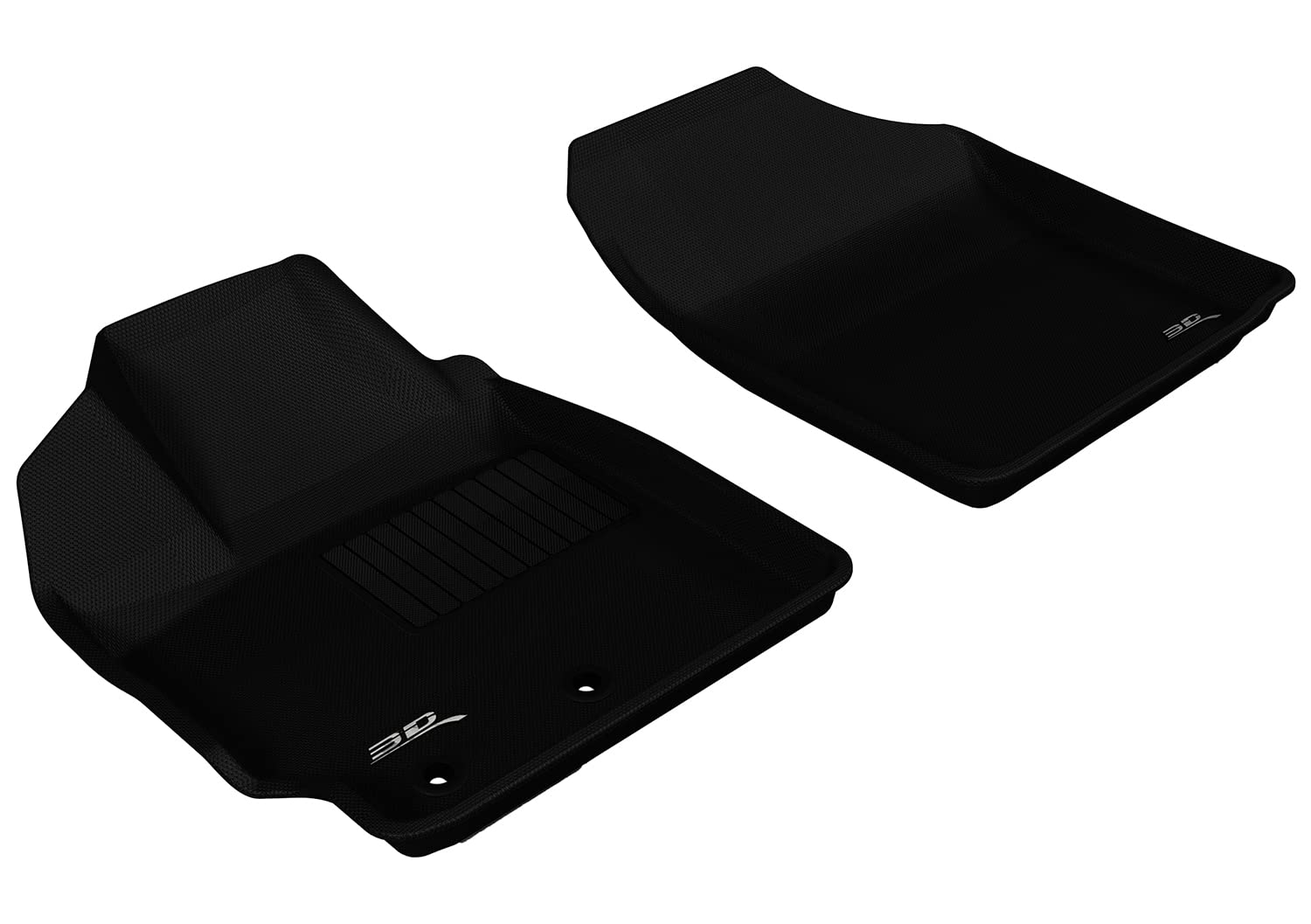 3D MAXpider Kagu Custom Fit Floor Mat (Black) Compatible with Toyota Yaris 2007-2011 / Scion xD 2008-2012 - R1