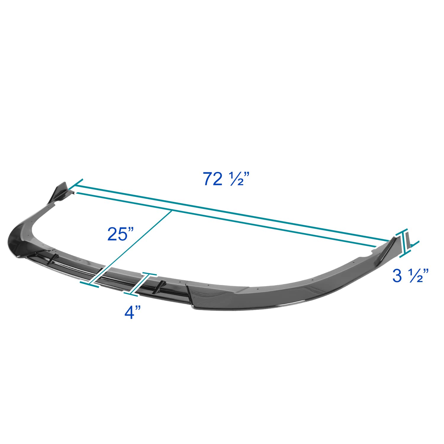 Glossy Black Spec-D Tuning Front Bumper Lip Compatible with 2016-2018 Kia Optima SXL