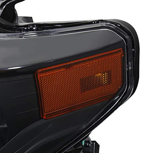 2LHP-TUN14JM-V2-RS SPEC-D TUNING Retro Style Projector Headlights Black for 14-18 Toyota Tundra