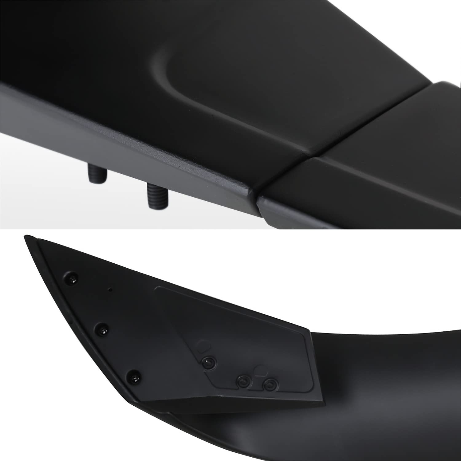 Spec-D Tuning GT350 Style Matte Black Upper and Lower ABS Rear Trunk Spoiler Compatible with 2015-2022 Ford Mustang Models