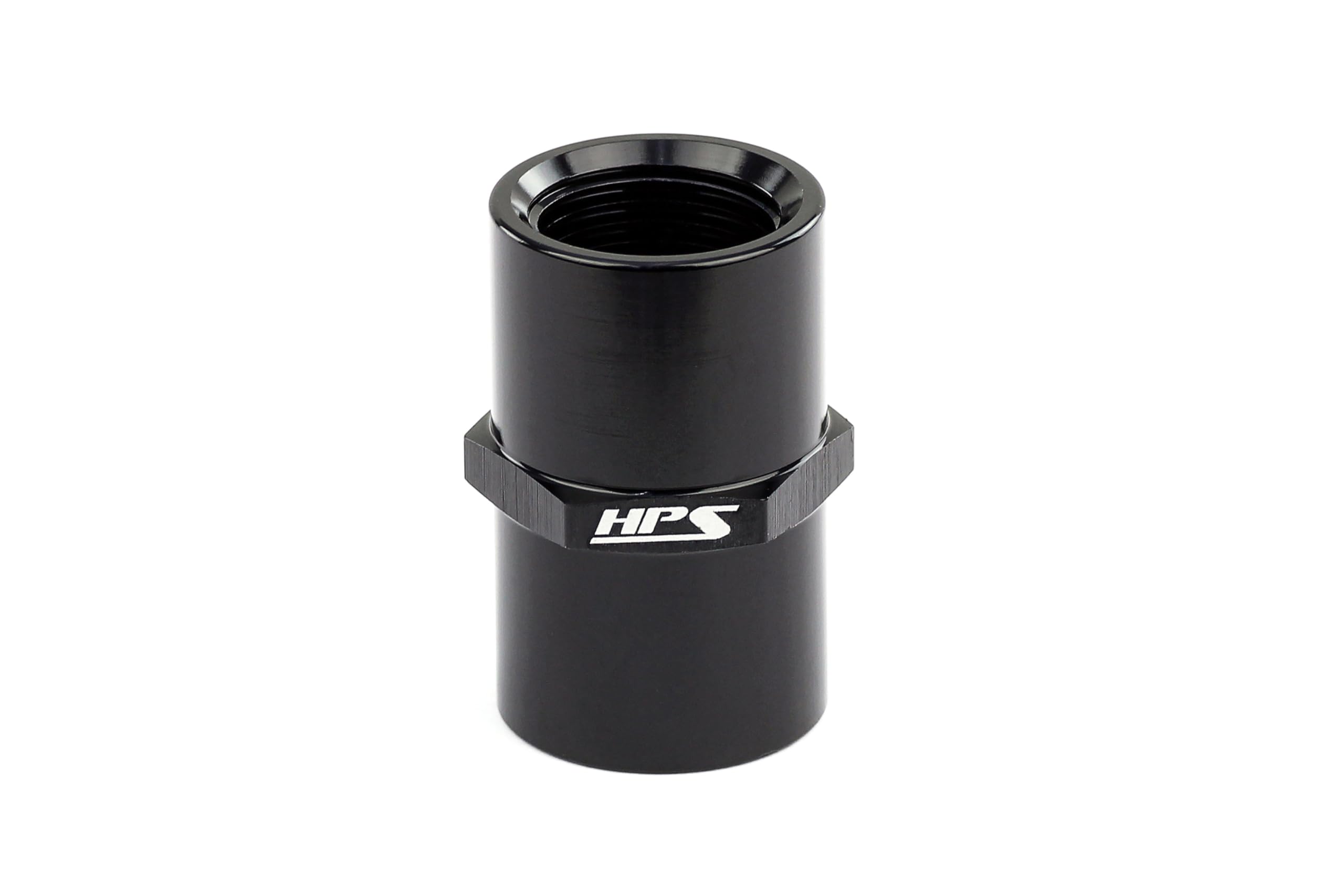 AN910-04 HPS NPT Female To NPT Female Coupler Adapter Fitting, Aluminum, Size: 1/2 NPT, Angle: Straight, Black