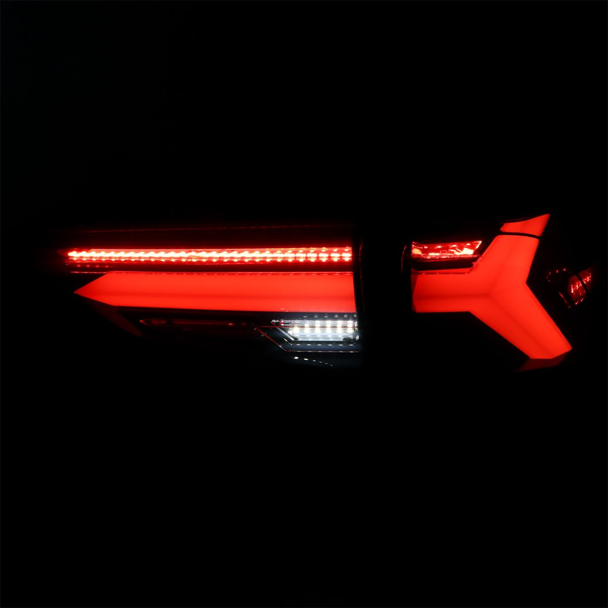 Glossy Black Smoke LED Sequential Tail Lights SPEC-D TUNING Compatible with 2019-2023 Toyota RAV4, Left + Right Pair Assembly