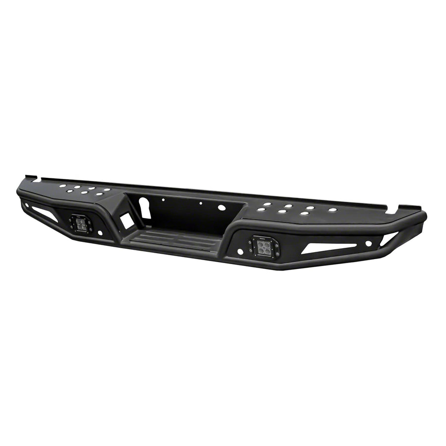 TrailFX Rear Pre Runner Bumper Fits 2017-2020 Ford F-150 Matte Black Titanium Powder Coated Steel, One-Piece Direct Fit, OE Sensor and Hitch Compatible, Bolt-On Rear Bumper TrailFX RPRB004TI
