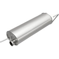 Replacement MagnaFlow Muffler 201-1541: 2.5"/2.5" Inlet/Outlet, Oval, Aluminized Steel