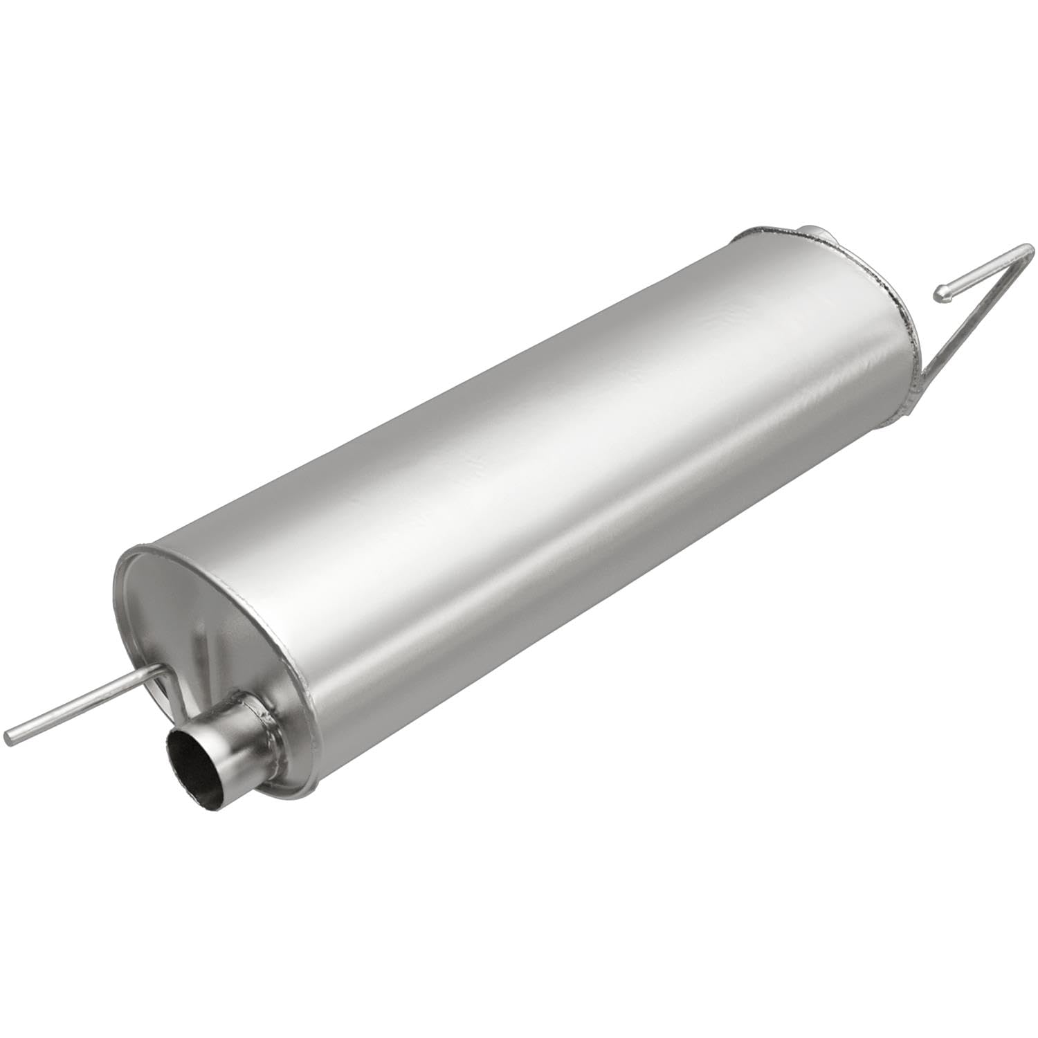 Replacement MagnaFlow Muffler 201-1541: 2.5"/2.5" Inlet/Outlet, Oval, Aluminized Steel
