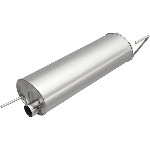 Replacement MagnaFlow Muffler 201-1541: 2.5"/2.5" Inlet/Outlet, Oval, Aluminized Steel