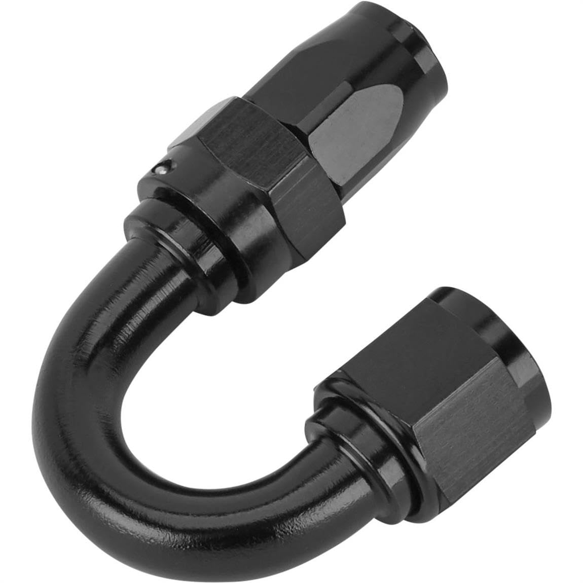 Fragola Performance Systems #8 Fem X #6 Hose 180 Deg Ucing Hose End Black 231807-BL