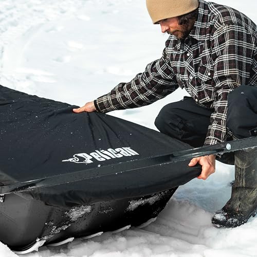 Trek Sport 94 Pelican - Utility Sled Comes with Set of Runners and Tow Hitch - Carry Up to 500 lb - Black