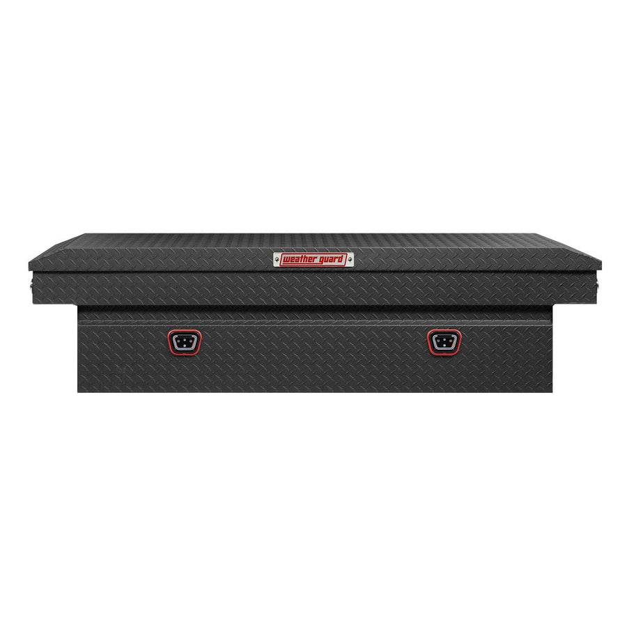 Weather Guard Saddle Truck Box Model 117-52-04, Aluminum, For Full-Size Trucks, Extra Wide, Textured Matte Black, 15.5 cu ft capacity