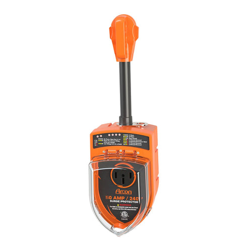 Surge Protector Arcon 19759, Portable, 50 Amp, 240 Volt, with Plug Head Handle Grip, 7200 Joules of Power Surge Protection
