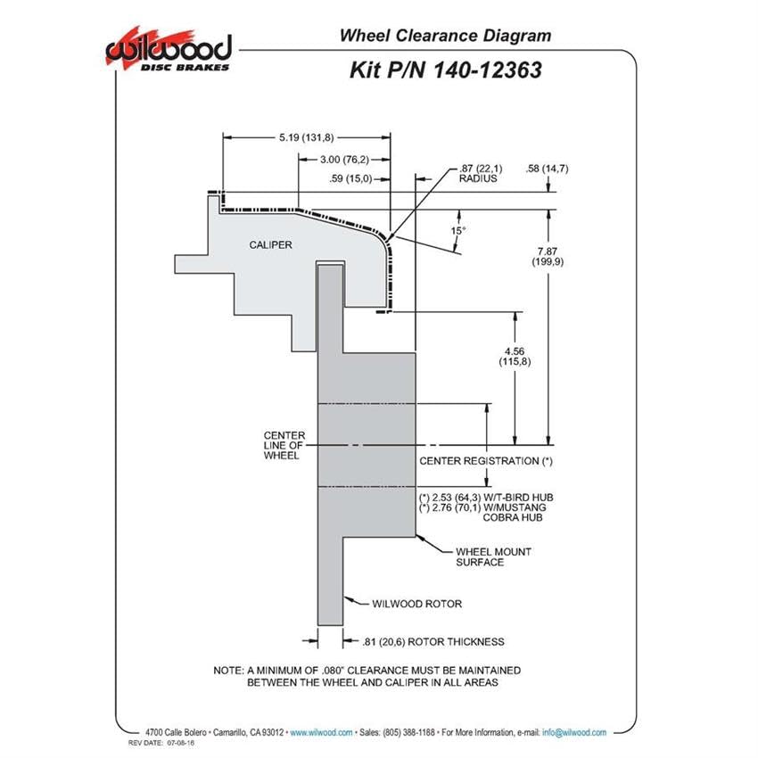 140-12363-D Wilwood Brake Kit