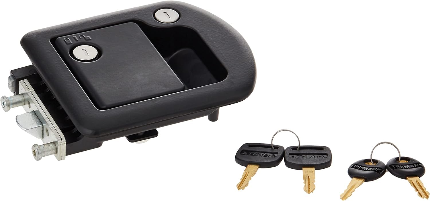 TriMark T507 RV Designer Motorhome Entrance Door Lock with Deadbolt - Fit for 1.38-1.58” RV Motorhome Doors - Right/Left-Hand Use - FMVSS 206 Compliant