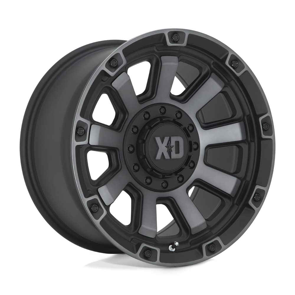 XD Wheels Gauntlet Xd852 Satin Black with Gray Tint Wheel with Alloy Steel (20 x 9. inches /6 x 106 mm, 0 mm Offset)