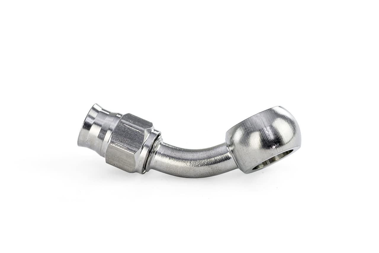 45 Degree HPS Performance 10mm Banjo -3 Stainless AN Hose End, 350-4503SSB
