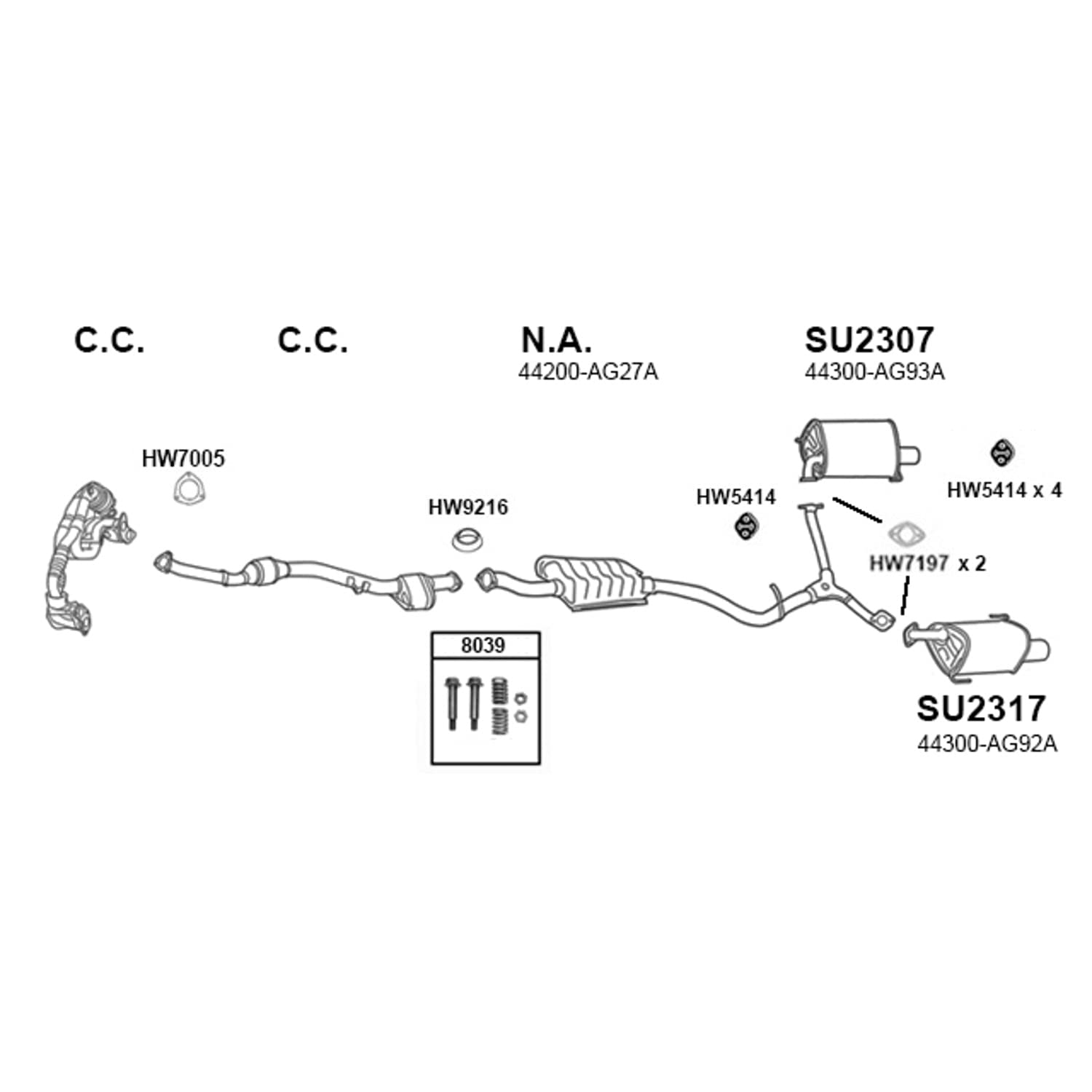 Exhaust Pipe Flange Gasket New for Corolla RAV4 Forester Impreza Matrix tC FJ Cr