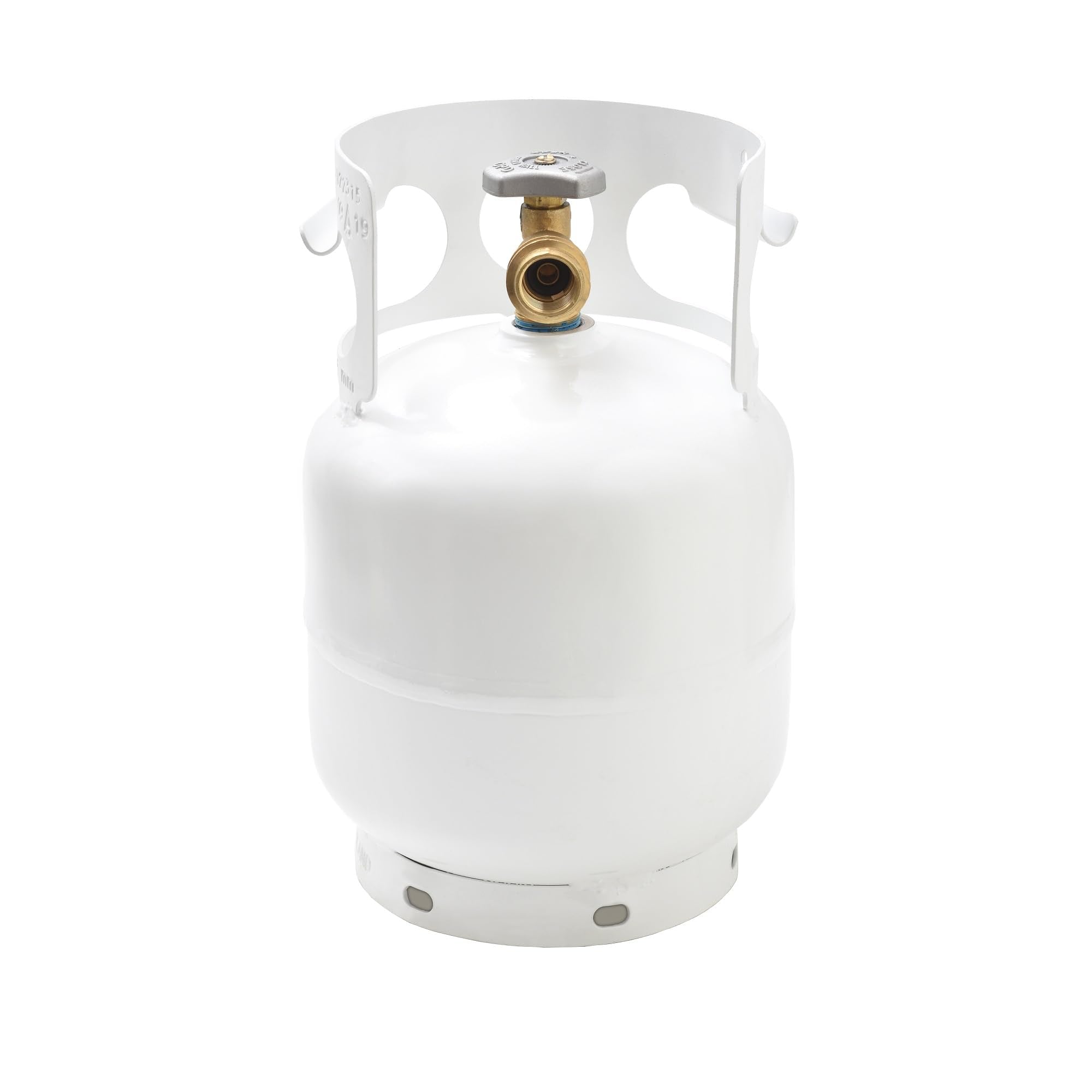 5 Pound FLAME KING YSN5LB Propane Tank Cylinder, Great For Portable Grills, Fire Pits, Heaters And Overlanding, White