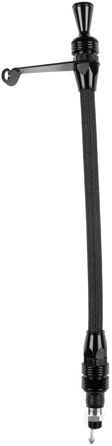 Lokar Transmount X1211137 Transmission Dipstick with Lock and Black Stainless Steel Housing for GM TH-350 Transmission