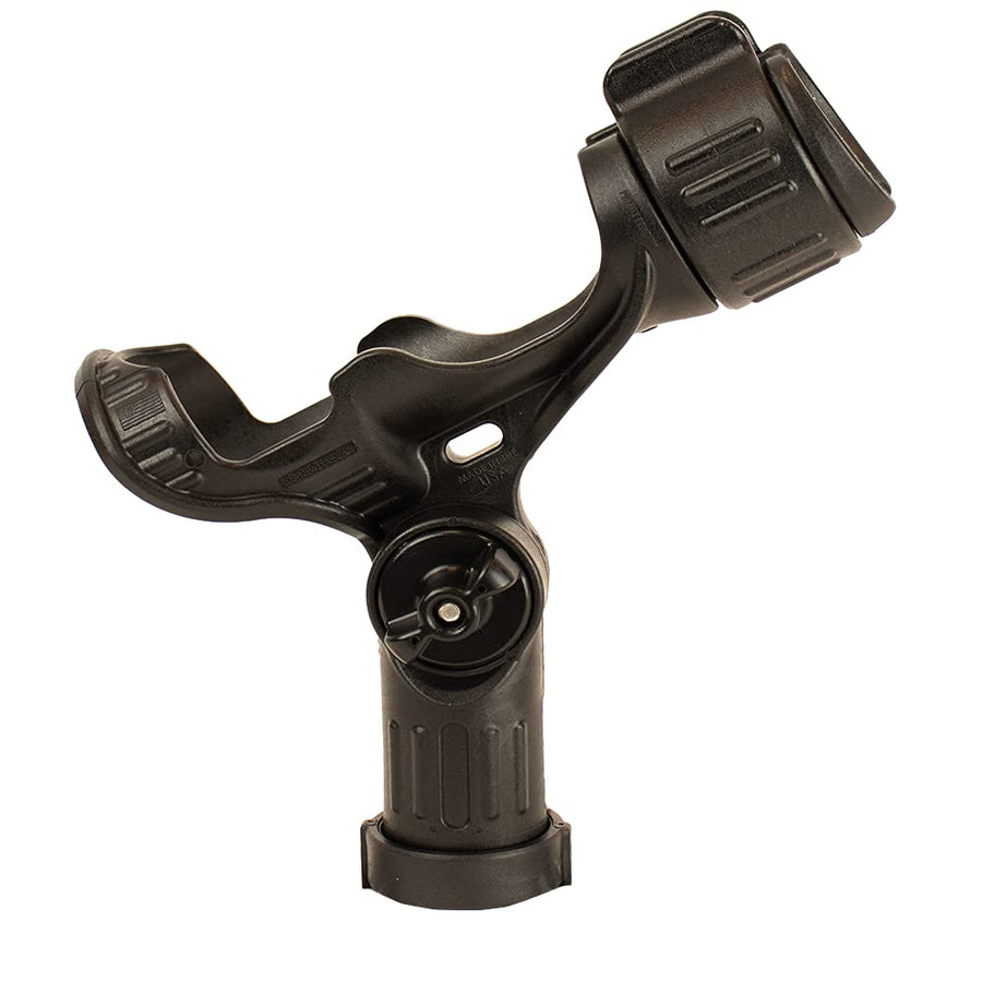 YakAttack Rod Holder Omega | Track Mount Fishing Rod Holder for Kayak & Boat | Compatible with Spinning, Casting, Fly Reels | LockNLoad System | Adjustable & Secure | Kayak Track Mount Accessories