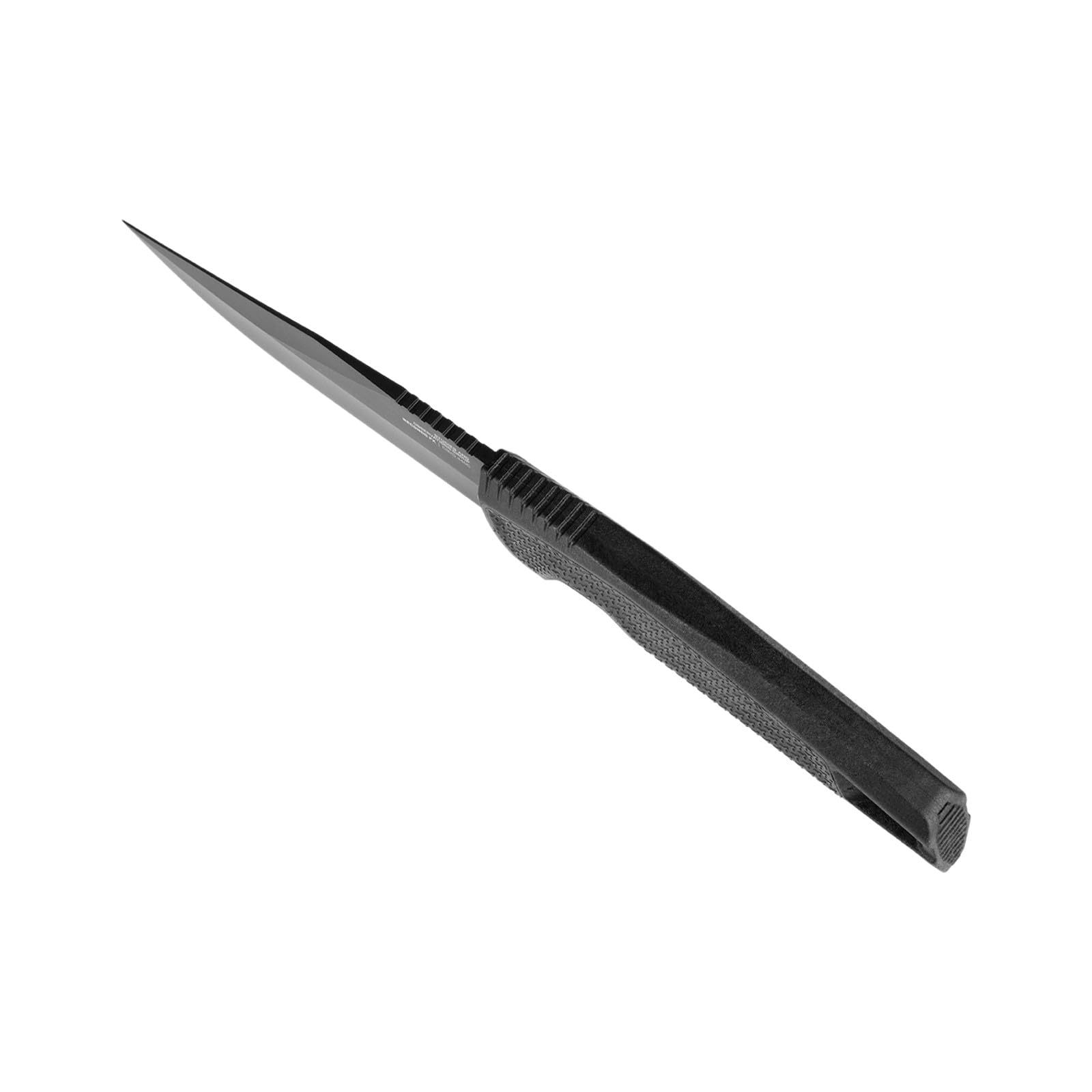 Recondo FX SOG Professional Fixed Blade Duty Knife | Straight Edge, Stainless Steel Blade, Overmolded Rubberized Grip, Black