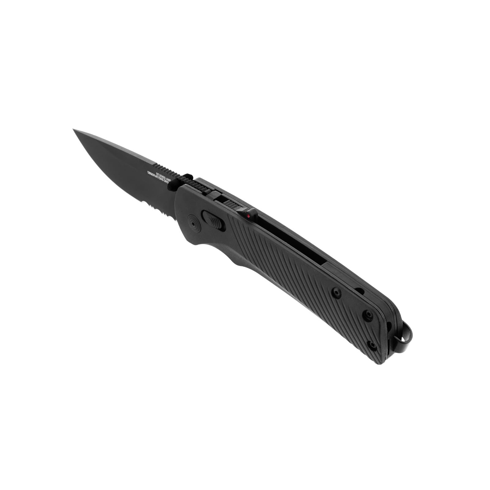 SOG Flash AT Ambidextrous Daily Carry Partially Serrated Pocket Folding Knife | Ergonomic Handle | D2 Steel Blade, Blackout