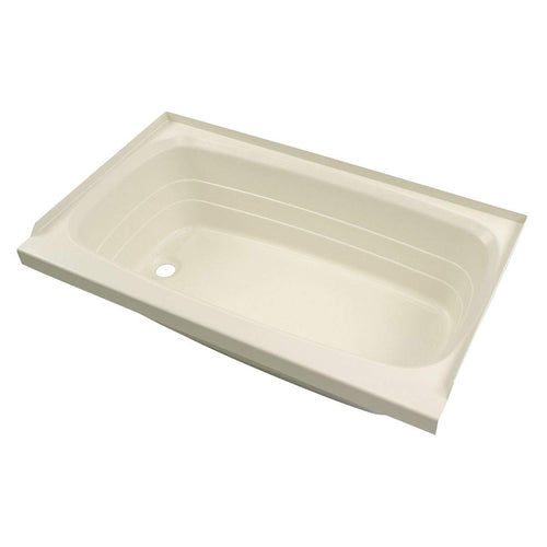 24" x 40" Lippert Replacement Parchment Bathtub with Left Drain, Scratch-Resistant ABS Acrylic for RVs, Travel Trailers, 5th Wheels, Motorhomes - P2440LHSPK