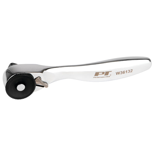 W36132 Performance Tool 3-1/2-Inch Low Profile Ratchet with 90 Teeth and Knurled Thumbwheel, Chrome Vanadium Steel, Corrosion Resistant