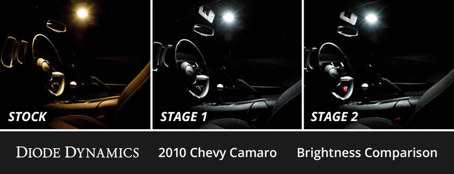Interior LED Kit Diode Dynamics for 2010-2015 Chevrolet Camaro, Cool White Stage 2