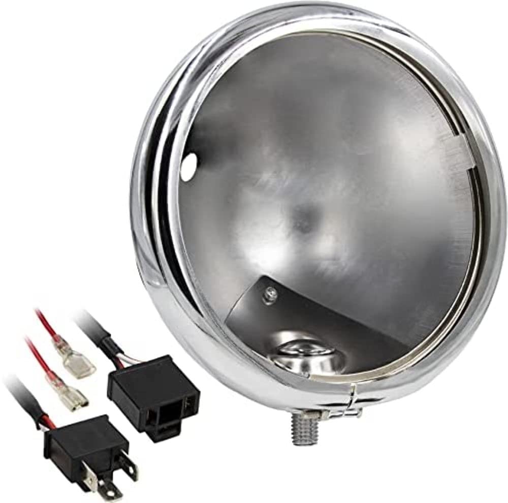 Chrome Headlight Housing Bucket - METRA 5.75 Inch (BC-HDBUC1)