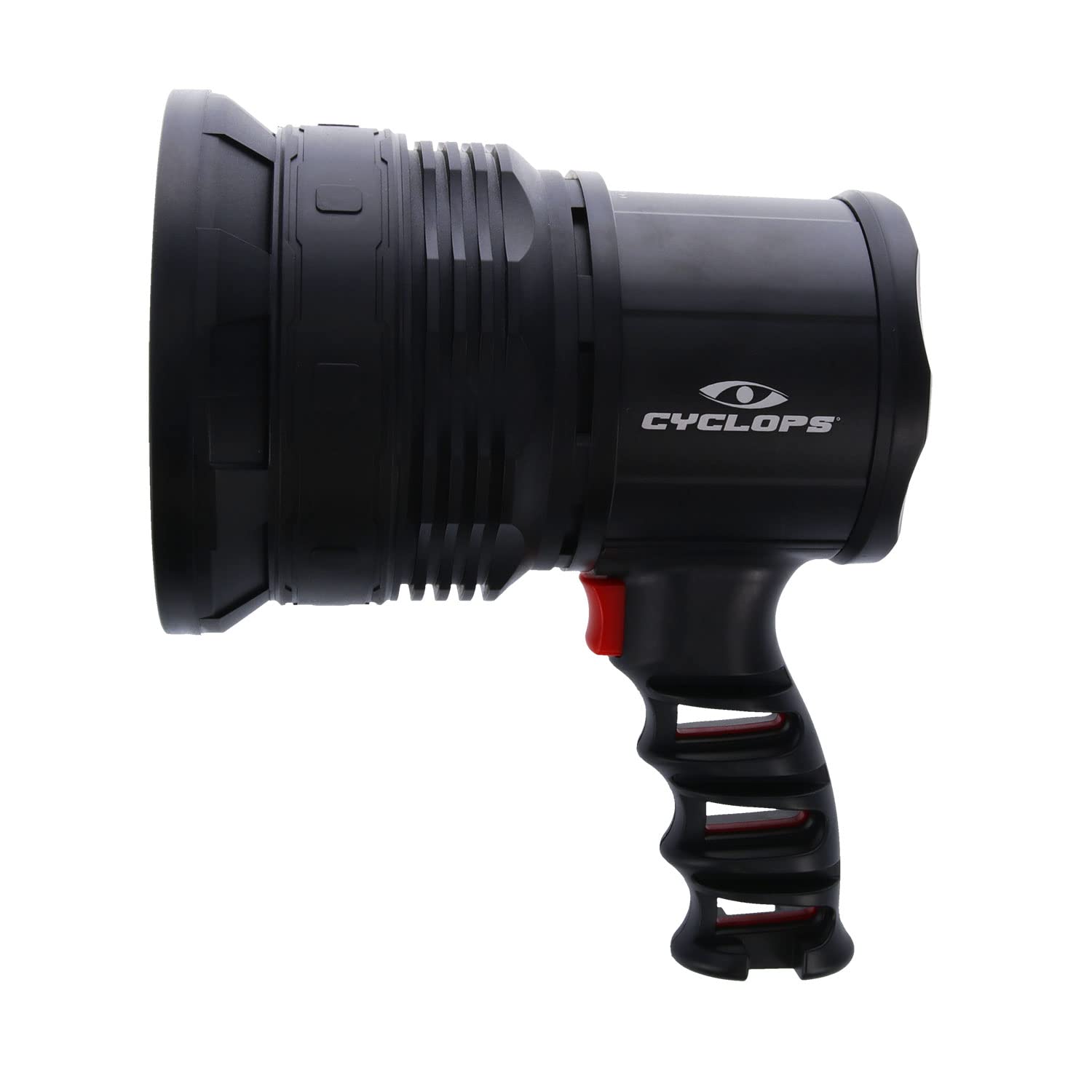 Rechargeable Cyclops Handheld Four-Mode Adjustable Beam Focus 850 Lumens Spotlight with AC/DC Recharger/DC Car Plug