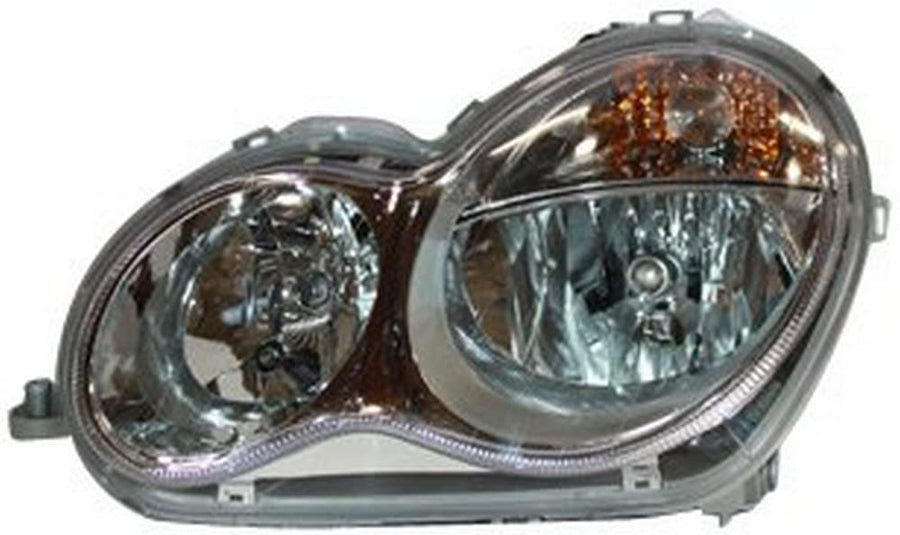 Left TYC Headlight Assembly Compatible with 2005-2007 Mercedes Benz C-Class
