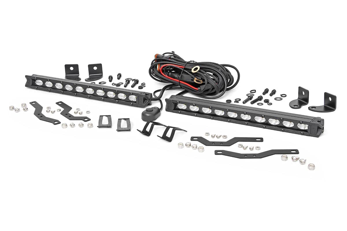 Dual Black Series Rough Country 10" LED Grille Kit for 18-20 F-150 XLT - 70808
