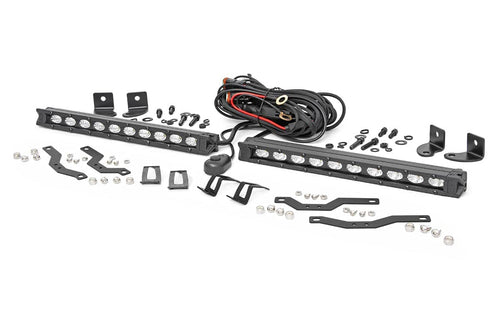 Dual Black Series Rough Country 10" LED Grille Kit for 18-20 F-150 XLT - 70808