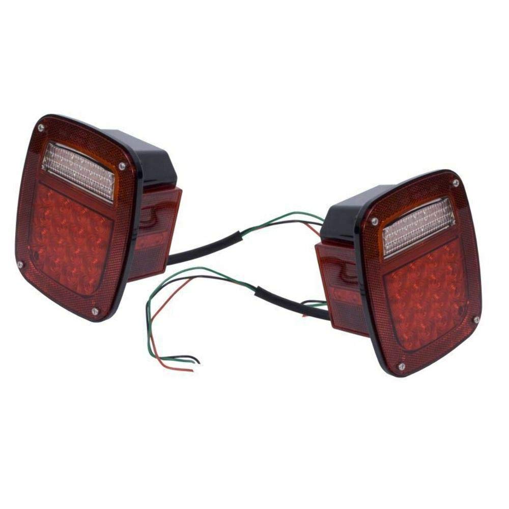 LED Tail Light Assembly Set Rugged Ridge for Jeep Wrangler & CJ (1976-2006)