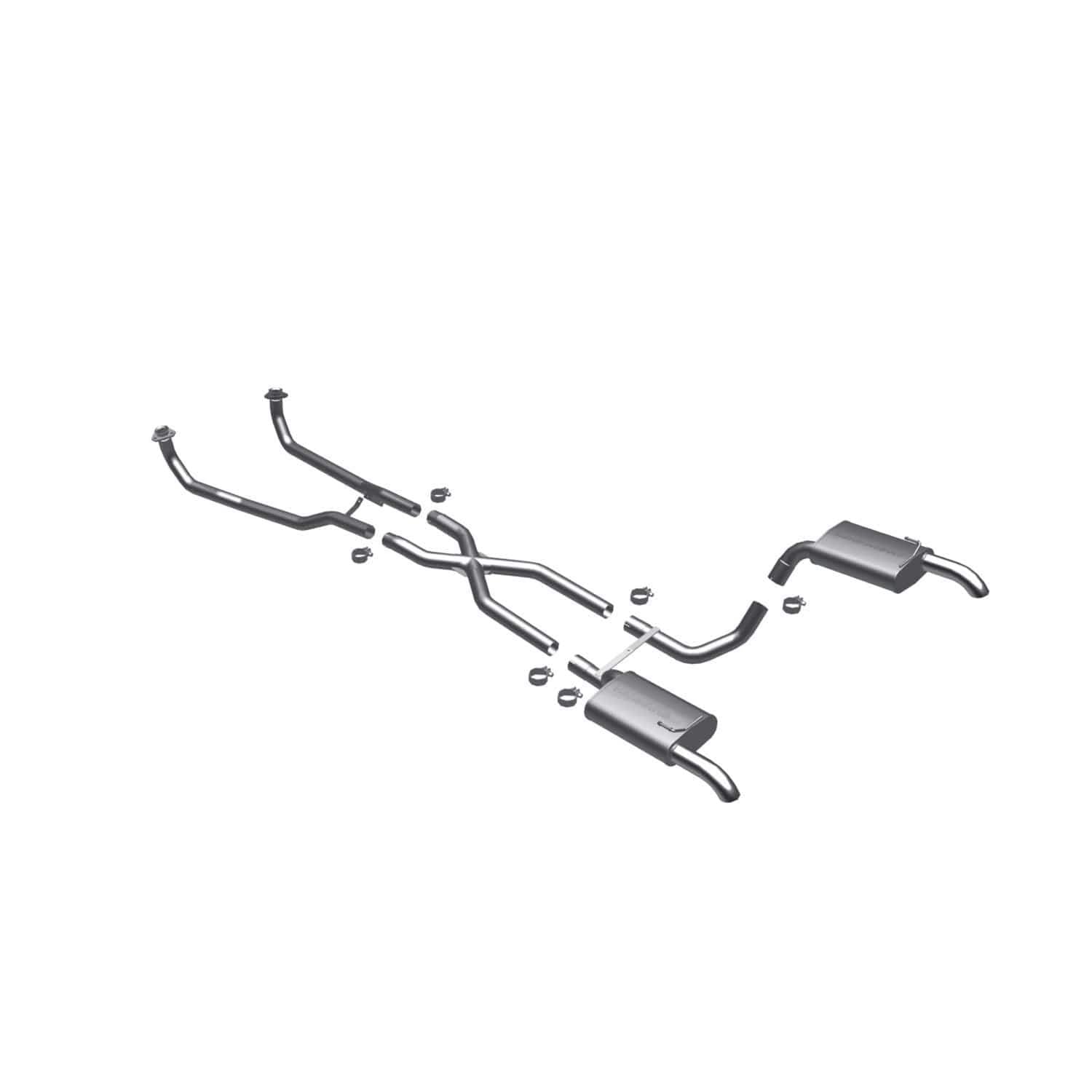 Performance MagnaFlow Exhaust System 16842: Crossmember-Back, Street Series, Compatible with 1968-1973 Chevrolet Corvette