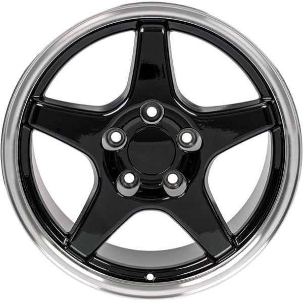 CV01-17110-5475-50BM Black Wheel with Machined Lip Painted OE Wheels LLC (17 x 11. inches /5 x 120 mm, 50 mm Offset)