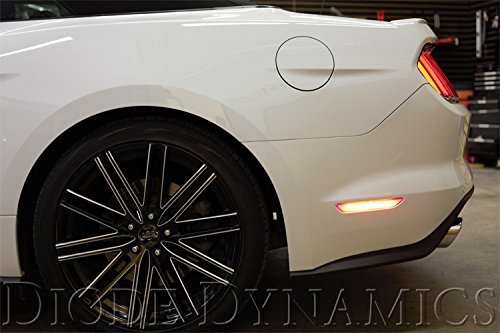 LED Sidemarkers Diode Dynamics for 2015-2021 EU/AU Ford Mustang, Red (Pair)
