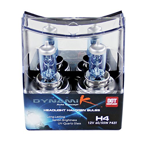 2X H4 4200K 12V 60/55W High/Low Beam Halogen Replacement Spec-D Tuning Left + Right Pair